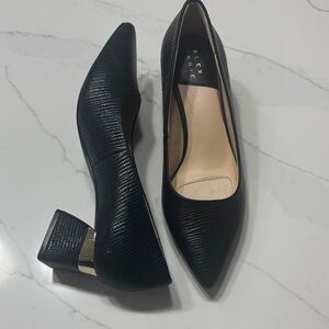 Alex Marie Black Textured Heels